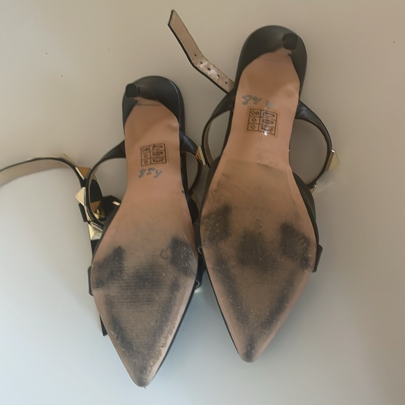 Nicole Miller Rockstud Strappy Heels Black - Picture 2 of 6